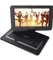 DBPOWER 14" Portable DVD Player with Rechargeable Battery, Swivel Screen, Supports SD Card and USB, with 1.8M Car Charger and 1.8M Power Adaptor (Black). 