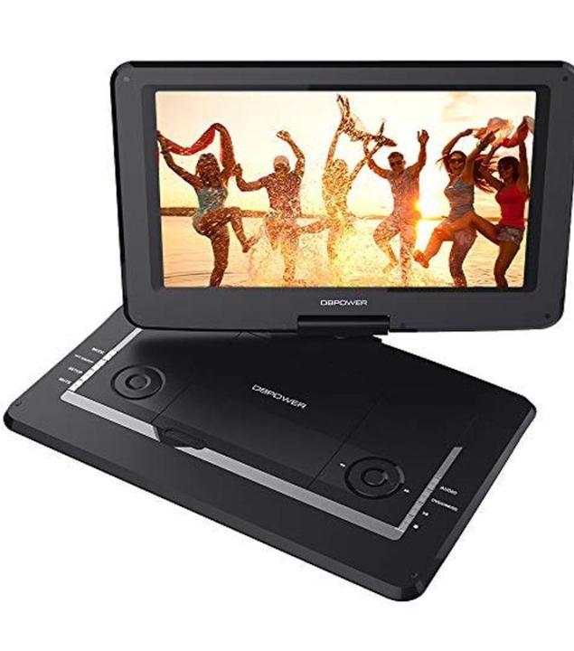 DBPOWER%2014"%20Portable%20DVD%20Player%20with%20Rechargeable%20Battery,%20Swivel%20Screen,%20Supports%20SD%20Card%20and%20USB,%20with%201.8M%20Car%20Charger%20and%201.8M%20Power%20Adaptor%20(Black)%20-%20Image%203