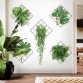 3D Green Wall Sticker Greenery Hanging Basket 3D Wall Stickers Living Room Sofa Background Room Background Wall Decoration Water Proof Affirmation Stickers for Kids. 