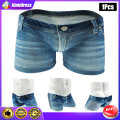 Men Comfortable Breathable Big Pouch Sports Ice Silk 3D Denim Printed Shorts Jean Underwear Boxer Briefs. 