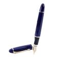 JINHAO X450 18 KGP 0.7mm broad nib fountain pen blue. 