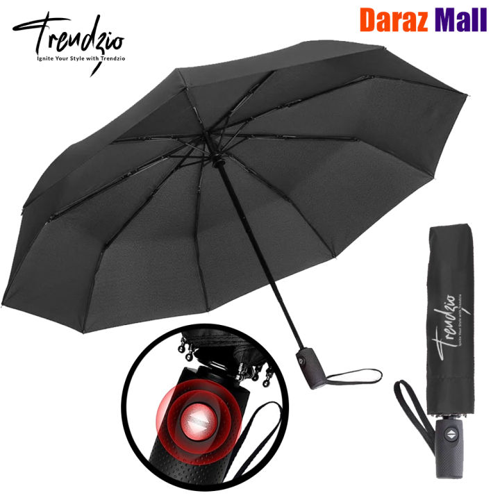 TRENDZIO Umbrella Fully Automatic Open Close Umbrella Waterproof Wind Resistant 8 Strong Ribs Umbrella for Rain and Sun Protection Umbrella for Men Women