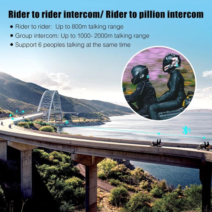 Freedconn TMax S pro Helmet Intercom 6 Riders Bluetooth
