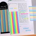 1Set Highlighter Tape Transparent Sticky Long Page Markers Tabs Morandi Neon Clear Highlighter Strips Flags Stickers Long Fluorescent Strips. 