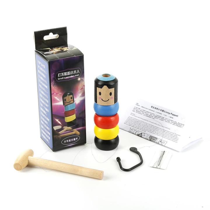 1 【Happier】 Yuriki 1 Set Immortal Daruma Holzmann Magical Wooden Toys Unbreakable Gift The Unbeatable Villain Toy Unbreakable Wooden Man 【New Products】
