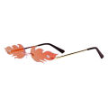 Fashion Fire Flame Sunglasses Rimless Wave Sun Glasses Eyewear Cool Red. 