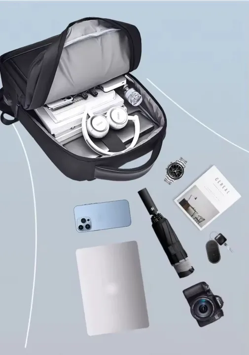 BAG%20CITY%20%7C%20Orion%20Pro%20Waterproof%20Nylon%20Laptop%20Backpack%20for%2015.6"%20Laptops%20-%20Elegant%20Black%20Travel%20Bag%20-%20Image%207