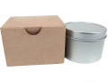 Pack of 2 Scented Candles with Silver Tin in Lemon & Rose Fragrance Including Kraft Box. 