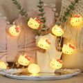 Hello Kitty Light String For Decoration For Bedroom And Children's Room 10 Lights USB + Cell Operated. 