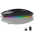 Wireless Bluetooth Mouse 2.4GHz + 5.0 / Optical led / Silent / Rechargeable / With Receiver For PC / Laptop Ultra Slim Dual Mode 5.1 Bluetooth mouse Rechargeable Battery Gaming RGB USB Wireless Optical Mouse With Silent Clicks. 