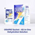 ORAPRO® Sachet - All-in-One Dehydration Solution with Electrolytes, Zinc & Probiotics | ORS Sachet. 