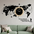 3D wall clock | world map wall clock | DIY wall clock World Map Wooden Wall Clock for Home and Offices, wall clock for bedroom.. 
