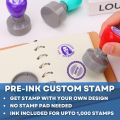 Custom Logo Stamp – Pre-Inked, No Ink Pad Needed – Personalized Flash Foam Stamps for Business, Personal & Office Use. 