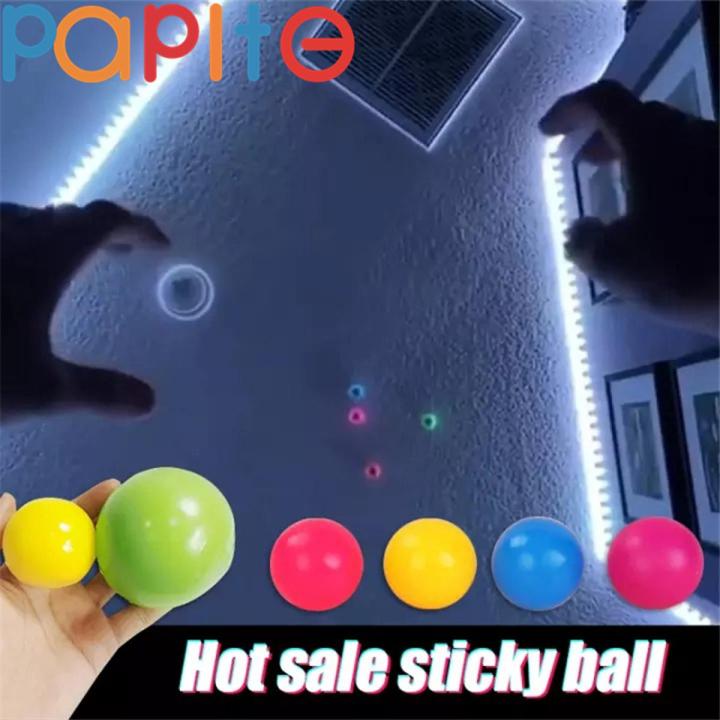 PAPITE[shipping in 24 Hours]4 Pcs Fidget Toys Globbles Ball Sticky Wall Balls Decompression Squishy Toys Balls For Kids