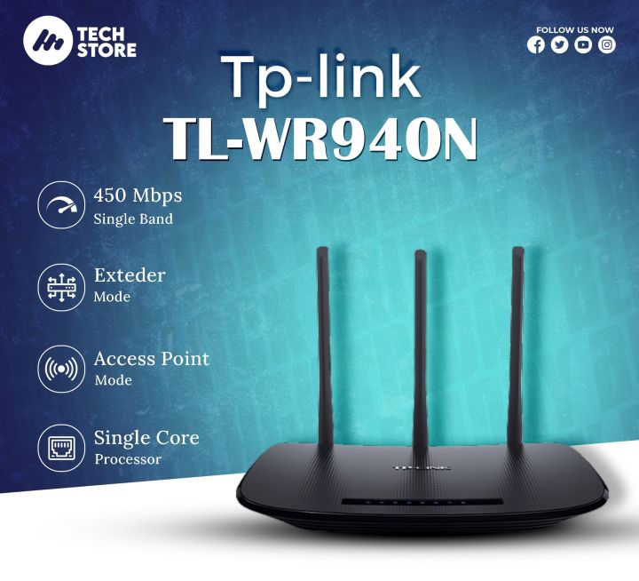 TP-Link Wi-Fi Router TL-WR940N | Wireless-N-Router  TP-Link 940n Router | Branded Used