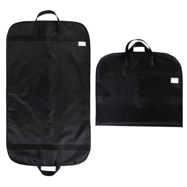 Black Suit Garment Bags Portable Dustproof Coat Bag Cover .