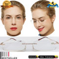 Optical Three Piece Glasses  +3.00 Eye Sight Reading Glasses - Rimless Frame - With Case. 