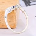 Trendy Heart Shape Mother Ring Jewelry Bule Stone Fashion Jewelry Ring For Women. 
