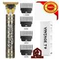 Electric Hair Trimmer || Rechargeable Vintage Hair Clipper For Men || Professional Outline Edger Beard Trimmer || Hair & Beard Grooming Kit For Men || Dragon Style Zero Gapped Clipper Machine || Latest Premium Quality With Extra Clips. 