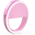 Selfie Ring Light Mobile – Portable Mini Selfie LED Lamp Ring Light for Mobile Phones – Rechargeable Ring Light with Charging Cable For Tik Tok and Photography - Brightness Adjustment Selfie Light With LED Camera Photography Flash Light for Smart phones. 