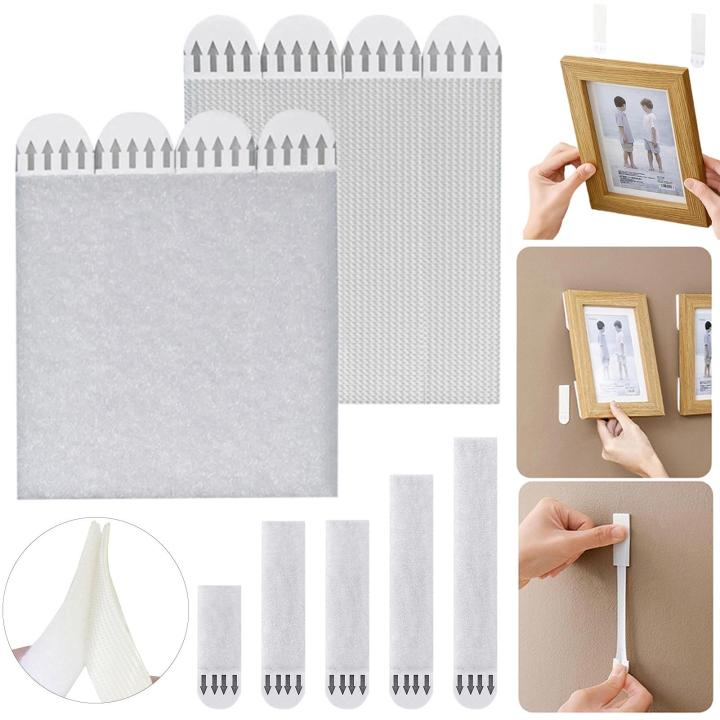 Hanging Strips for Photos 12 Pairs Large Picture Hanging Strips Heavy Duty Adhesive Hangers for Walls Damage Free Poster Strips Frame Mounting Strips Non-punching Sticky Picture Hangers