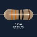 12 Pcs 330 Ω Ohm 1/4W Through Hole Resistor | 330 Ohm Resistance | ±5%. 