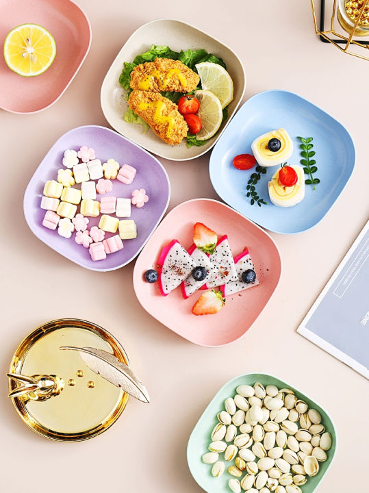 Square%20Plastic%20Dinner%20Plate%20Set%20(Set%20of%2010%20Pcs)%20Colorful%20Snacks/Breakfast%20Plate%20(Multicolor)%20-%20Image%203