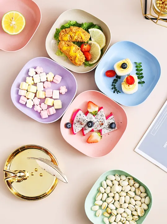 Square%20Plastic%20Dinner%20Plate%20Set%20(Set%20of%2010%20Pcs)%20Colorful%20Snacks/Breakfast%20Plate%20(Multicolor)%20-%20Image%203