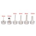 6Pcs Quick 861DW Hot Air Station Resisting Nozzles 3/4/6/8/10/12mm Nozzle Sleeve for  Microscope Soldering Repair. 