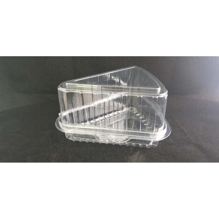 [10pcs/pack] APET Clear Large Slice Cake Clamshell Box (BX-324)