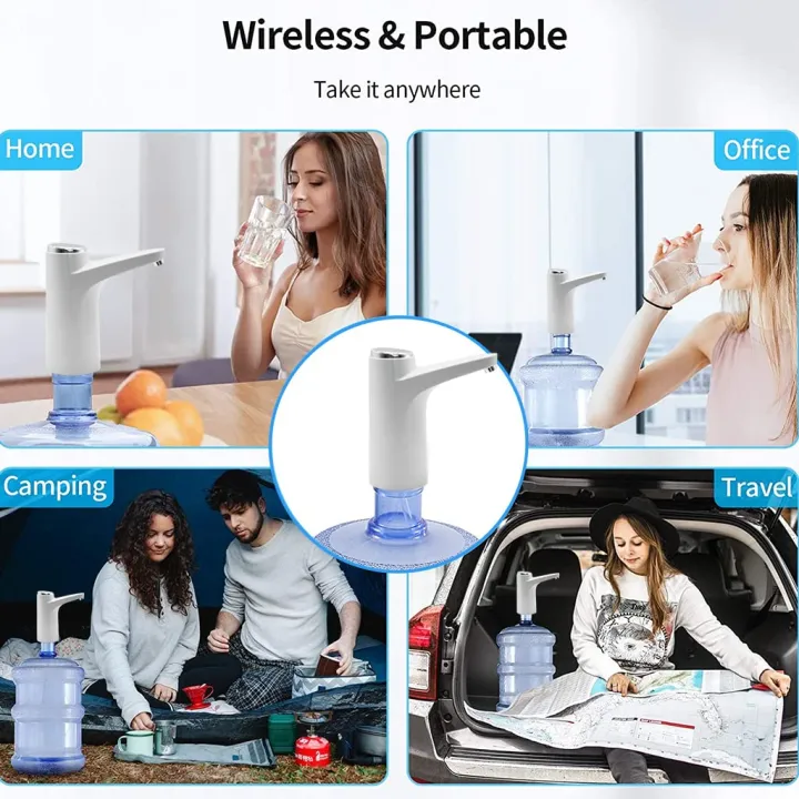 Wireless Automatic Electric Water Dispenser USB Rechargeable Pump Water ...