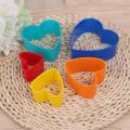 Heart Shape Cookie Cutter Set Multi-size Biscuit Cutter Two-sided Multi-color 5 Pcs. 