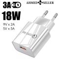 18W USB Charger EU Plug QC 3.0 Quick Charge Mobile Phone Universal Wall Adapter Fast Charging For iPhone 12 Samsung Xiaomi Redmi. 