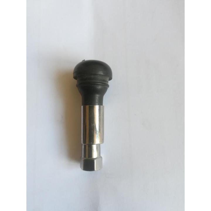 Pack of 10 - Chrome (Steel Covered) Tubeless Tyre valve nozzles - TR414 Valve Nozzle with metal cap for Car Wheel Tire
