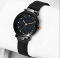 Silver Magnetic Chain Strap Tranding In FACEB00K TIKT0K Watch For Girls & Woman. 