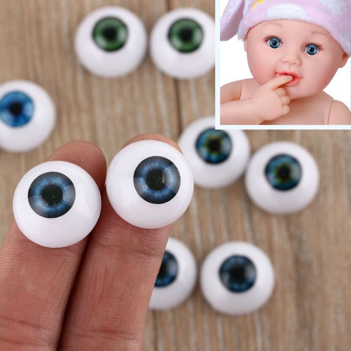 20mm 22mm 24mm Animal Blue Brown Black Real Like Eyeballs Baby toy Half Round Hollow Realistic Dolls Eyes