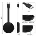HDMI Wireless WiFi Dongle TV Streaming Device Chrome Cast Full HD 1080P Digital Media Stream Video HDTV Mira Cast Full HD 1080P Android TV Stick Black. 