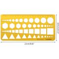 Circles Squares Triangle Geometric Template Ruler Stencil Measuring Tool Template Ruler. 