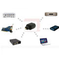 Mini Optical O Adapter 3.5mm Female Jack To Digital Square Optical Audio Cable MJ. 