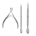 3-Pack Ingrown Toenail File and Lifters, Professional Surgical Stainless Steel Ingrown Toenail Tool- Safe Nail Cleaning Treatment Pedicure Tools Kit Under Sidewall Cleaner Pain Relief Accessories. 