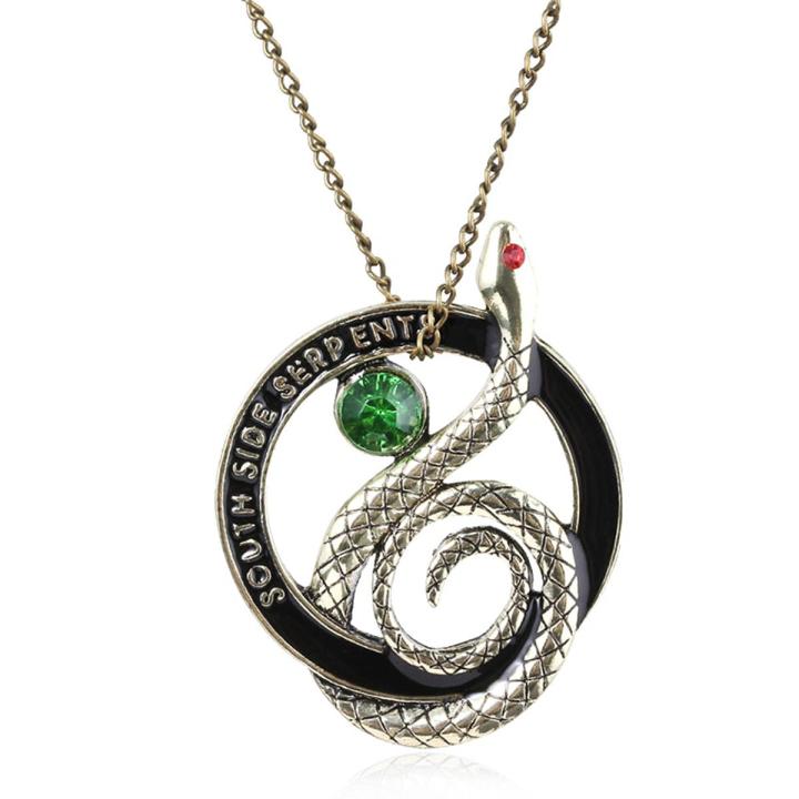 TV Show Riverdale Snake Necklace Letter South Side Serpents Vintage Punk Necklaces for Women Men Pendant Jewelry
