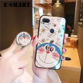 Phone Case OPPO A12 Back Cover Cute 3D Cartoon Blue Light Happy Doraemon Soft Couple Cases Stand Holder for OPPO A12 Case. 