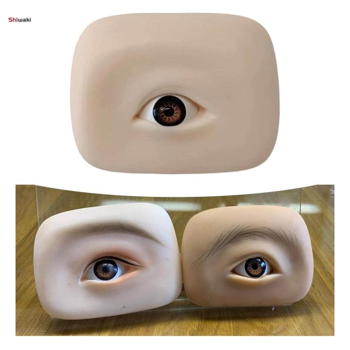 Silicone Eyes Model with Eyeball Practice Lightweight Brown Right