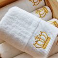 Embroidered Crown White bath towel 5stars Hotel Towels 100% Quality Towel Washcloths towels bathroom Ladies face wash soft towel. 