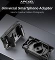 APEXEL Universal Smartphone Mobile Phone Bracket Adapter Holder Clip Mount for Telephoto Lens, Monoculars, Binoculars, Telescope, Microscope, Spotting Scopes For Eyepiece Diameter 23 To 50mm Outdoor photography. 