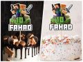 Minecraft Theme PERSONALISED Digital Cake Topper for Boy or Girl 1st Birthday Party Celebration, Cake Decoration & Perfect Birthday gift. 