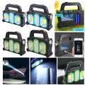 Genuine Portable Powerful Solar LED Flashlight With COB Work Lights USB Rechargeable Handheld 3 Lighting Modes Outdoor Solar Torch Light. 