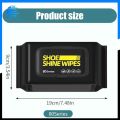 New Disposable Shoe Shine Wipes 80 Wipes Per Packet Removes Dirt & Stains, Instant Shoe Cleaning Wipes, Shoe Cleaning Wet Wipes, Sneaker Cleaners, Quick Shoe Shine. 