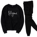 Black Blessed Printed Printed Summer Track Suit For Girls and Women. 