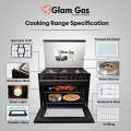 Glam Gas Cooking Range Black Forest (Gas) 34”. 